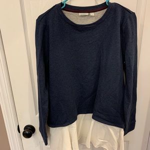 Logo tunic with ruffle bottom